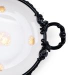 Elegant Round Decorative Serving Tray with Handles