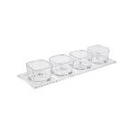 Glass Trey With 4 Glass Bowl