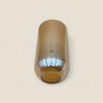 حامل شمعة زجاجي بسيط مع شمعة كريمية