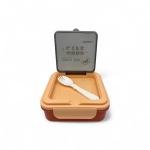 Section Square Lunch Box with Fork