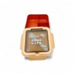 Section Square Lunch Box with Fork