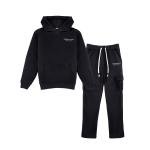 Men's Universal Text Printed Hoodie with Matching Sweatpants