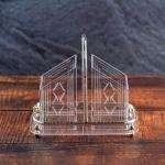 حامل ملاعق أكريليك بمقبض معدني