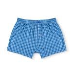 COTTONIL Fit Cotton Boxer Plaid Shorts - Light Blue Collection