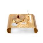 Modern Metal Design Serving Tray for Coffee and Snacks