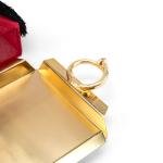 Luxury Indian pastry tray with nail handle Cartier-style, cotton fabric cover