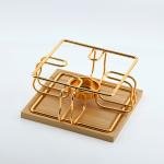 Square Gold Pot Base 