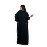 Elegant Flowing Open-Front Abaya with Wide Sleeves