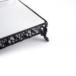 Ornate Rectangular Porcelain Serving Tray with ornate legs