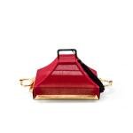 Luxury Indian pastry tray with nail handle Cartier-style, cotton fabric cover