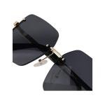 رايدر - نظارة شمسية مربعة بدون إطار مع حماية UV400