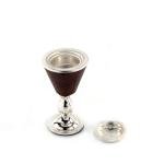 مبخرة بخور خشبية فاخرة مع حامل فضي 