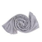 شال قطن وشيفون بحواف مخيطة – رمادي تاوب