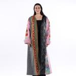 Women's Colorfull Multi Patterned Warm Bisht 