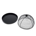 Metal Food Cover with Tray – Modern Wire Dome Cloche