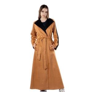Light collar trench coat with belt