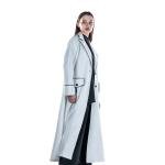 White long belted raincoat