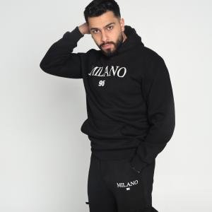 Men's Milano Text Printed Hoodie with Matching Sweatpants