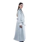 White long belted raincoat