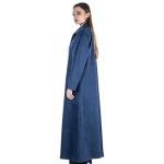 معطف طويل كبير الحجم مع جيوب جانبية