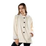 Women's Button Up Faux Fur Lined Winter Coat
