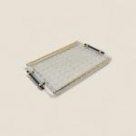 Acrylic Tray with Gold & Black Handles