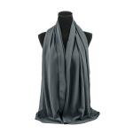 شال قطن وشيفون بحواف مخيطة – رمادي طحلبي