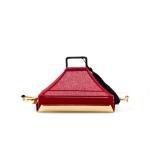 Luxury Indian pastry tray with nail handle Cartier-style, cotton fabric cover