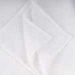 شال قطن وبوليستر بحواف مخيطة – أبيض