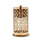 Wooden Incense Burner With Golden Design