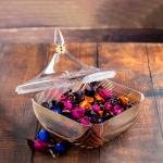 برطمان حلوى زجاجي فاخر بغطاء – لمسات ذهبية
