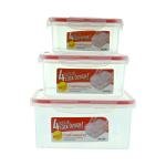 Set of 3 Airtight Plastic Containers