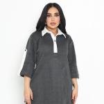 Casual Collar Dress Length Loose Fit Pockets