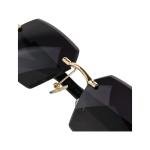 نظارة إنفينيتي عديمة الإطار بتصميم هندسي وعدسات سوداء