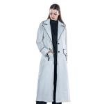 White long belted raincoat