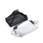 Luxury Indian pastry tray with nail handle Cartier-style, cotton fabric cover