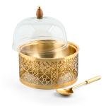 Deep Matte Laser Cut Serving Bowl with spoon