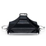 Luxury Indian pastry tray with nail handle Cartier-style, cotton fabric cover