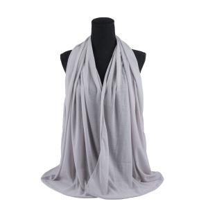 شال قطن وشيفون بحواف مخيطة – رمادي تاوب