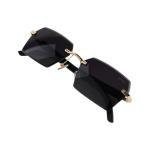 نظارة إنفينيتي عديمة الإطار بتصميم هندسي وعدسات سوداء