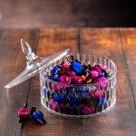 Elegant Crystal Candy Bowl with Decorative Secure-fit Lid
