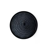 Modern Black Metal Food Cover with Tray - elegant wire mesh dome