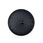 Modern Black Metal Food Cover with Tray - elegant wire mesh dome