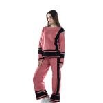 طقم بيجامة صوف قطعتين