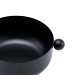 Modern decorative bowl with ball handles and vertical base