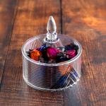 وعاء الحلوى الفاخر المصنوع من الأكريليك، بتصميمه المميز ذي النقش الماسى