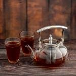 Glass Teapot with Stainless Steel Infuser and Handle