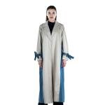 ترنش كوت طويل مع قماش الدينم