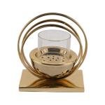 Metal Ring Golden Incense Burner