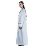 White long belted raincoat